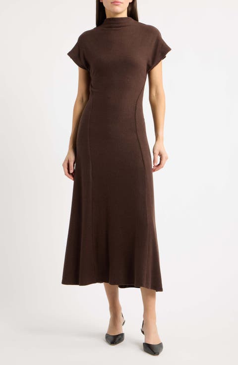Frinn Mock Neck Maxi Dress