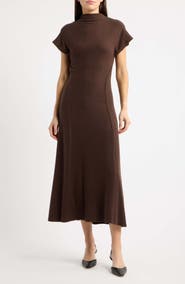Reformation Frinn Mock Neck Maxi Dress