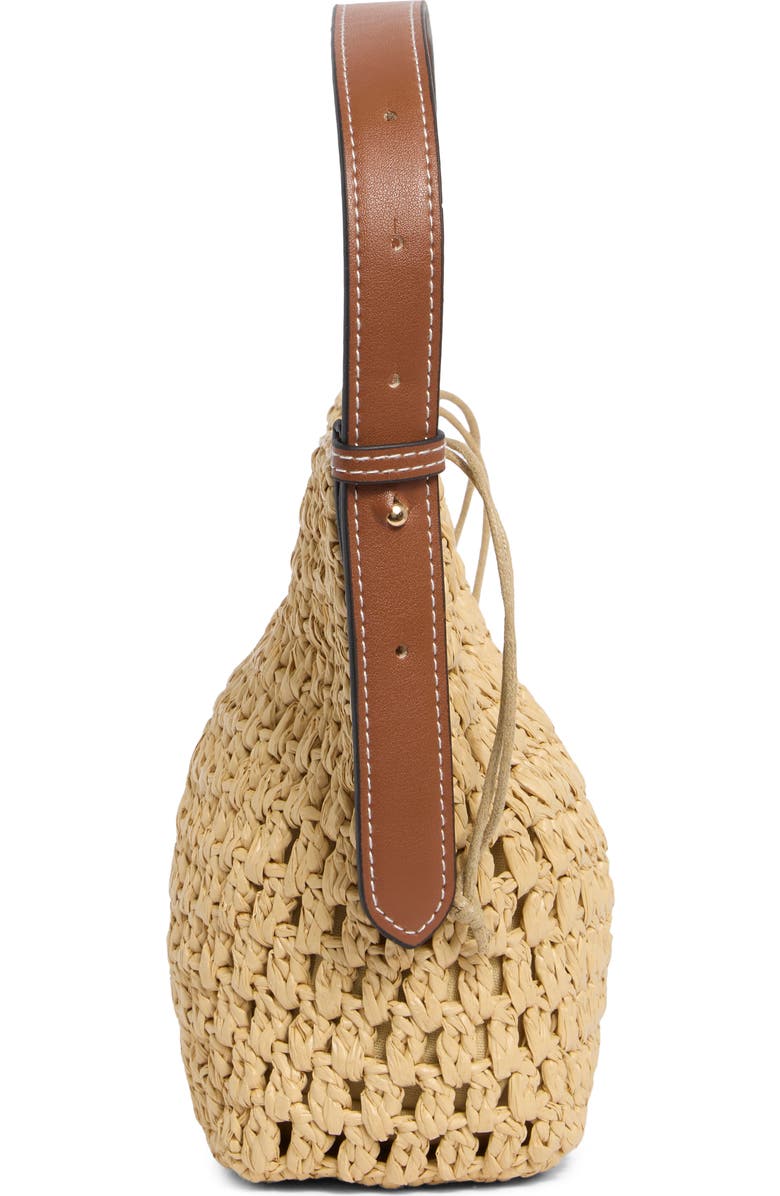 URBAN EXPRESSIONS HANDBAGS Straw Bucket Bag, Alternate, color, Natural Tan