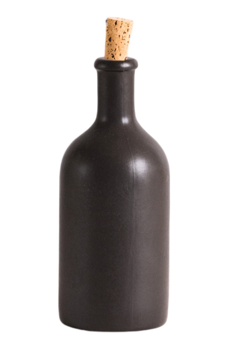 Gharyan Stoneware Stoneware Olive Oil Dispenser | Jazz 21 oz, Main, color, Black