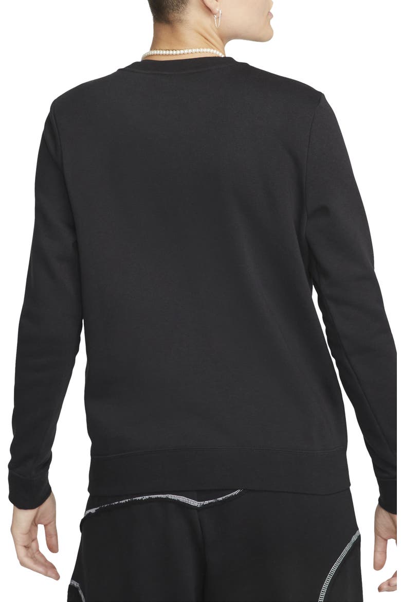 Sportswear Club Fleece Crewneck Sweatshirt, Alternate, color, 010 BLACK/WHITE