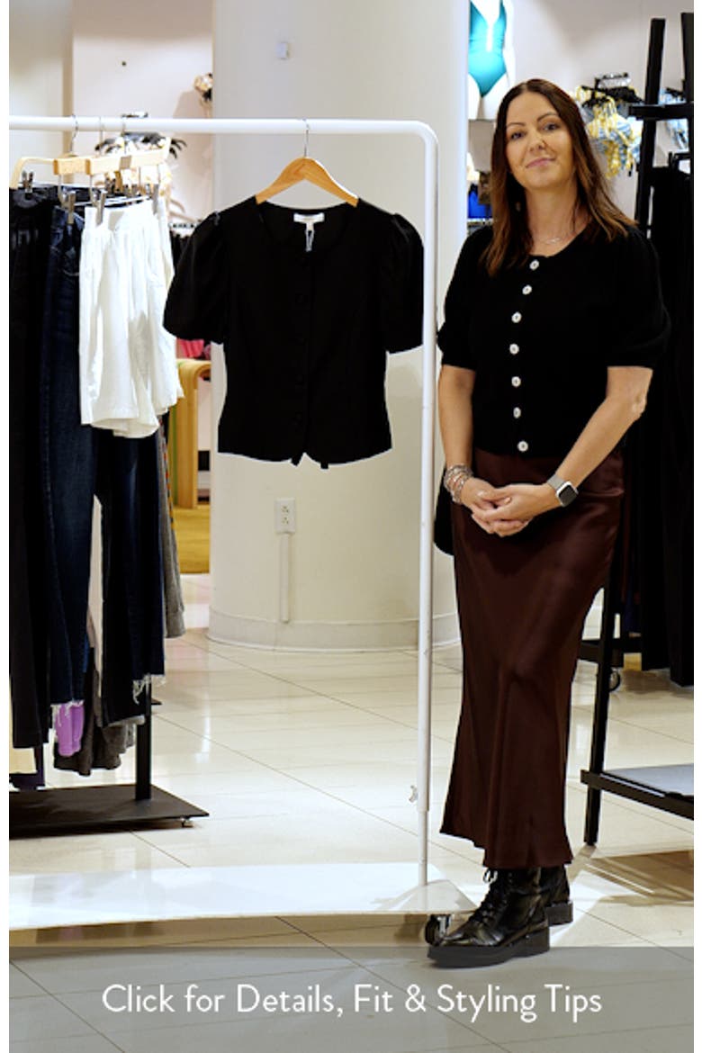 Blair Button Front Linen Blend Top video