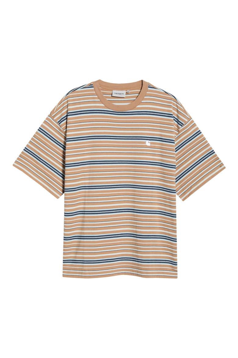 Zane Stripe Cotton T-Shirt, Alternate, color, ZANE STRIPE/ PEANUT