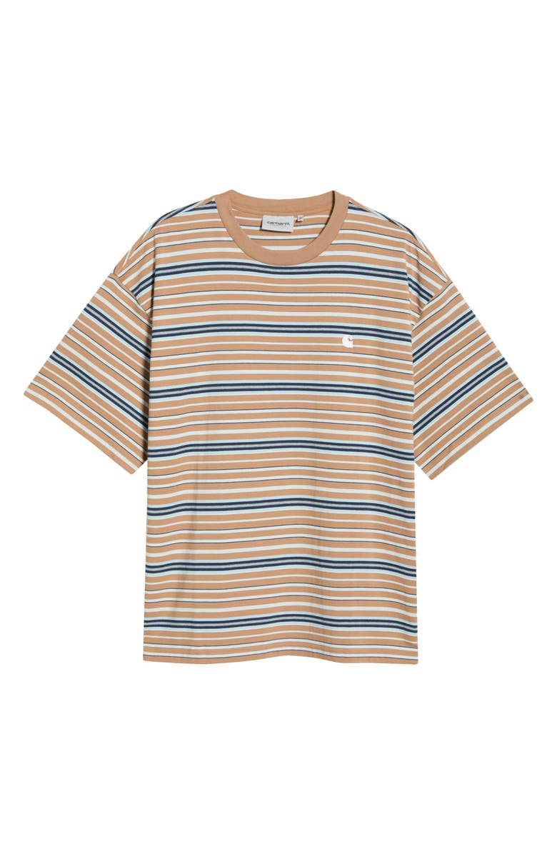 Carhartt Work In Progress Zane Stripe Cotton T-Shirt, Main, color, Zane Stripe/ Peanut