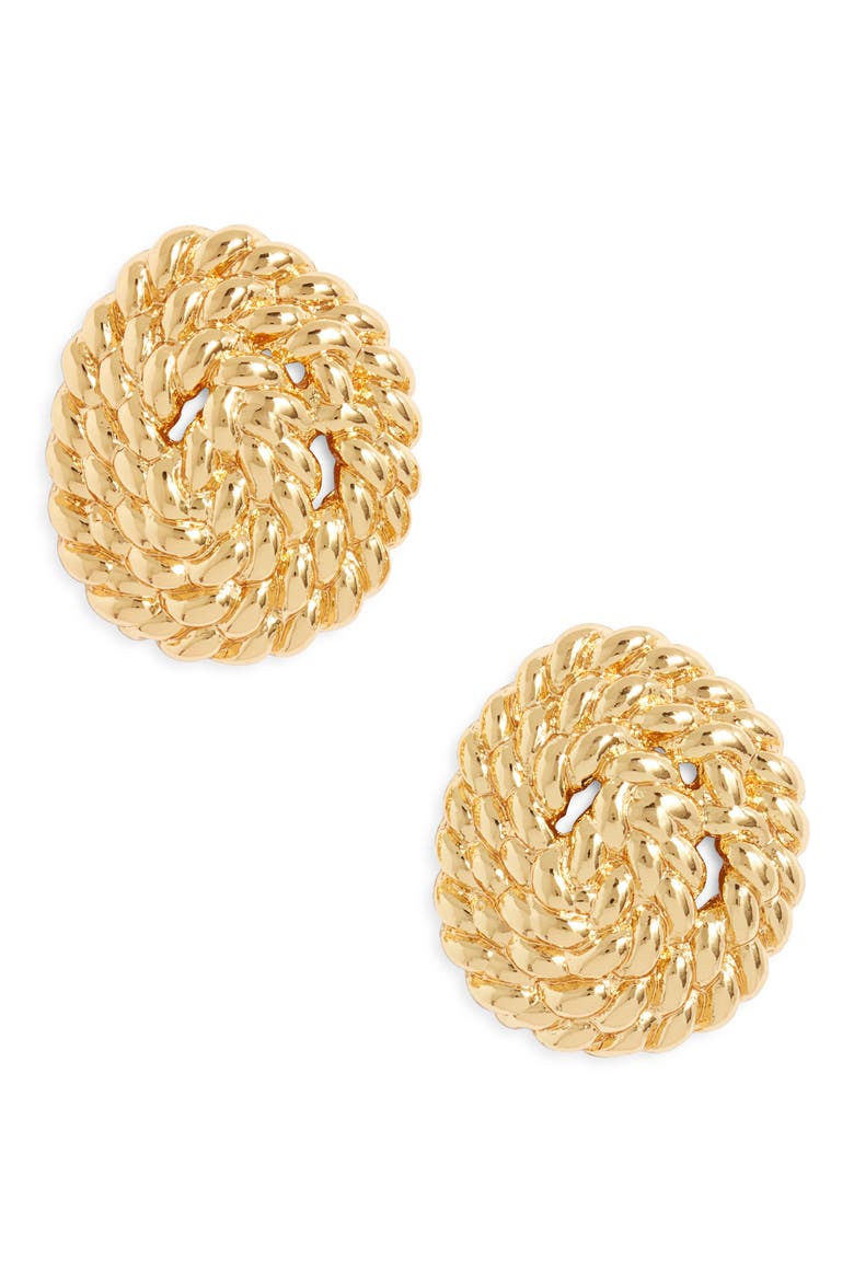 Braided Knot Earrings, Main, color, GOLD