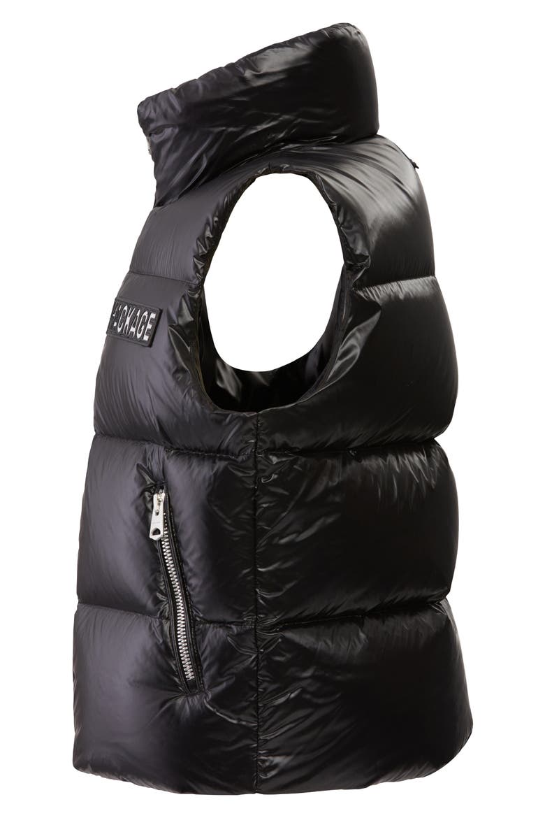 Charlee-T Down Puffer Vest, Alternate, color, BLACK