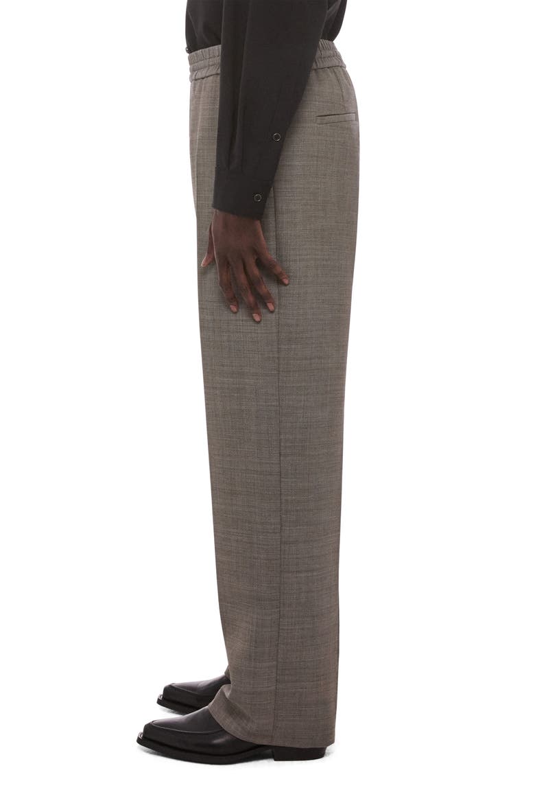 Sharkskin Elastic Waist Trousers, Alternate, color, BEIGE MELANGE