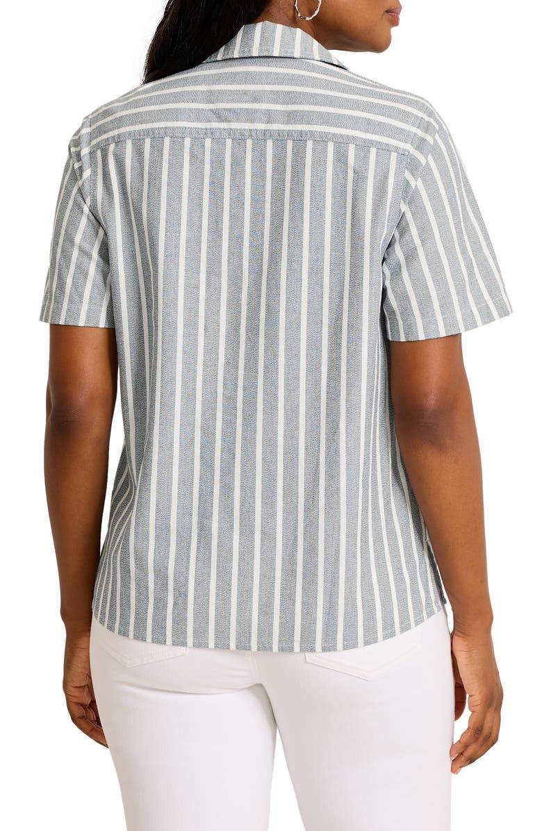 Tommy Bahama Chambray Stripe Utility Shirt, Alternate, color, Indigo