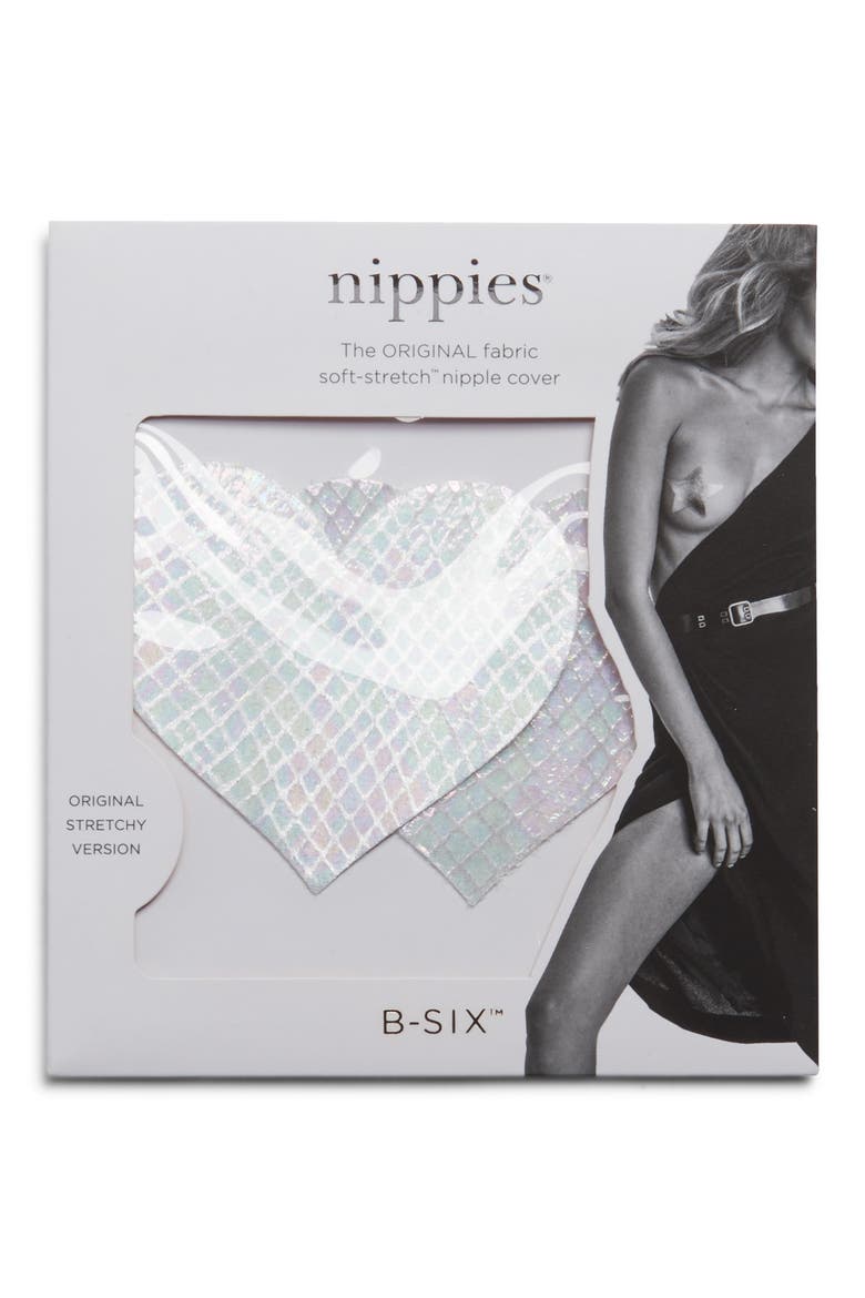 Bristols 6 Nippies Heart Nipple Covers, Alternate, color, WHITE