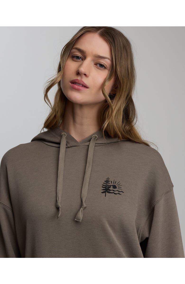tentree Sunrise Relaxed Hoodie, Alternate, color, Clay/Meteorite Black