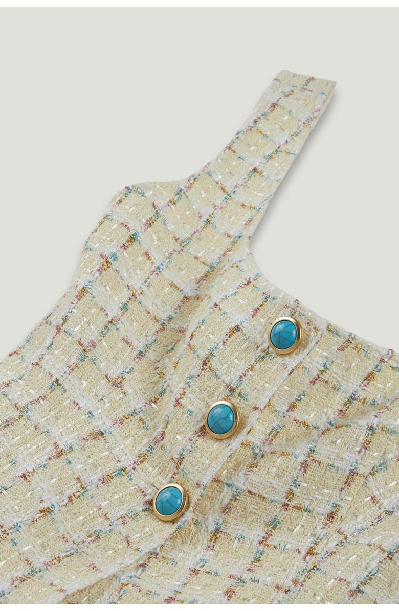 Nocturne Button Accessory Tweed Bustier, Alternate, color, Multi-Colored