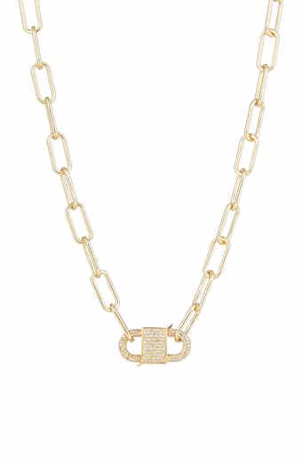 Violet Chain Link Cubic Zirconia Necklace