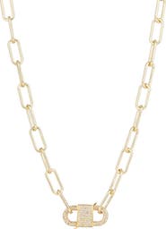 EYE CANDY LOS ANGELES Violet Chain Link Cubic Zirconia Necklace