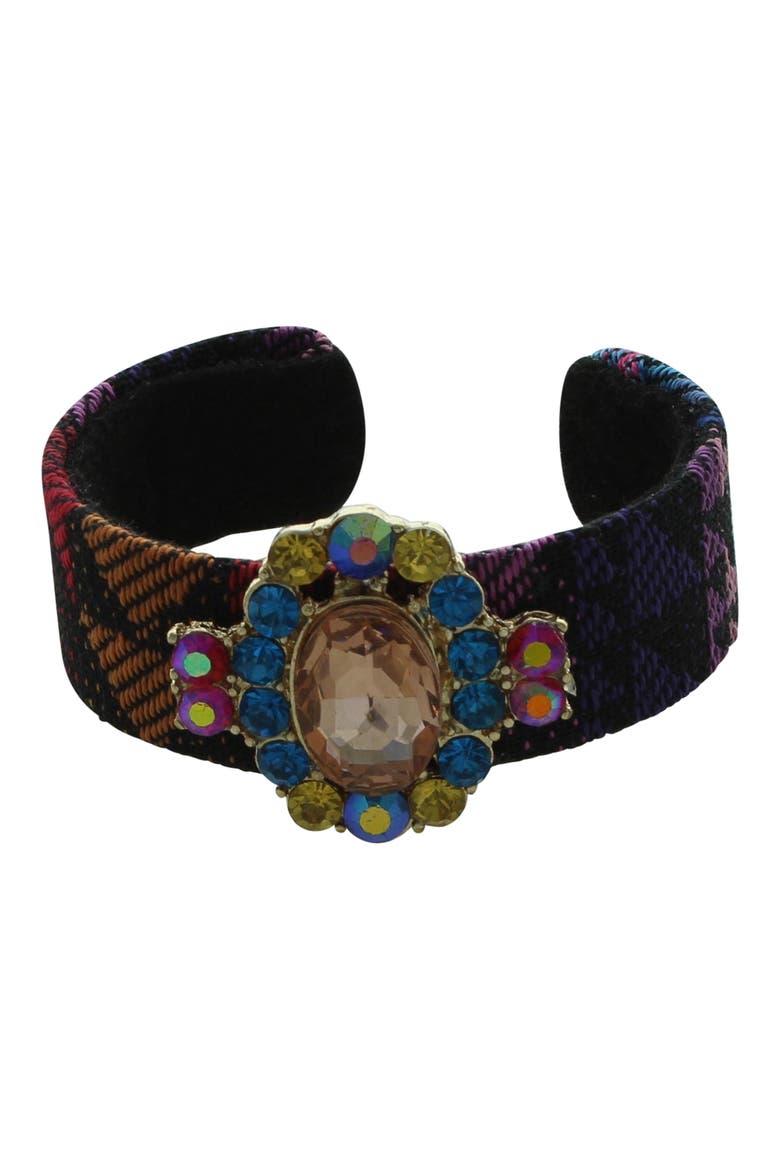 Rhian Woven Cuff Bracelet, Main, color, GOLD / MULTI