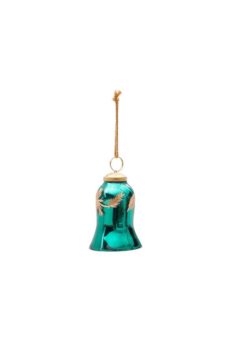 Glass Christmas Bell Christmas Tree Ornament Set  of 2, Alternate, color, Green