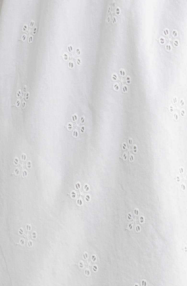 Open Edit Cotton Eyelet Midi Dress, Alternate, color, White