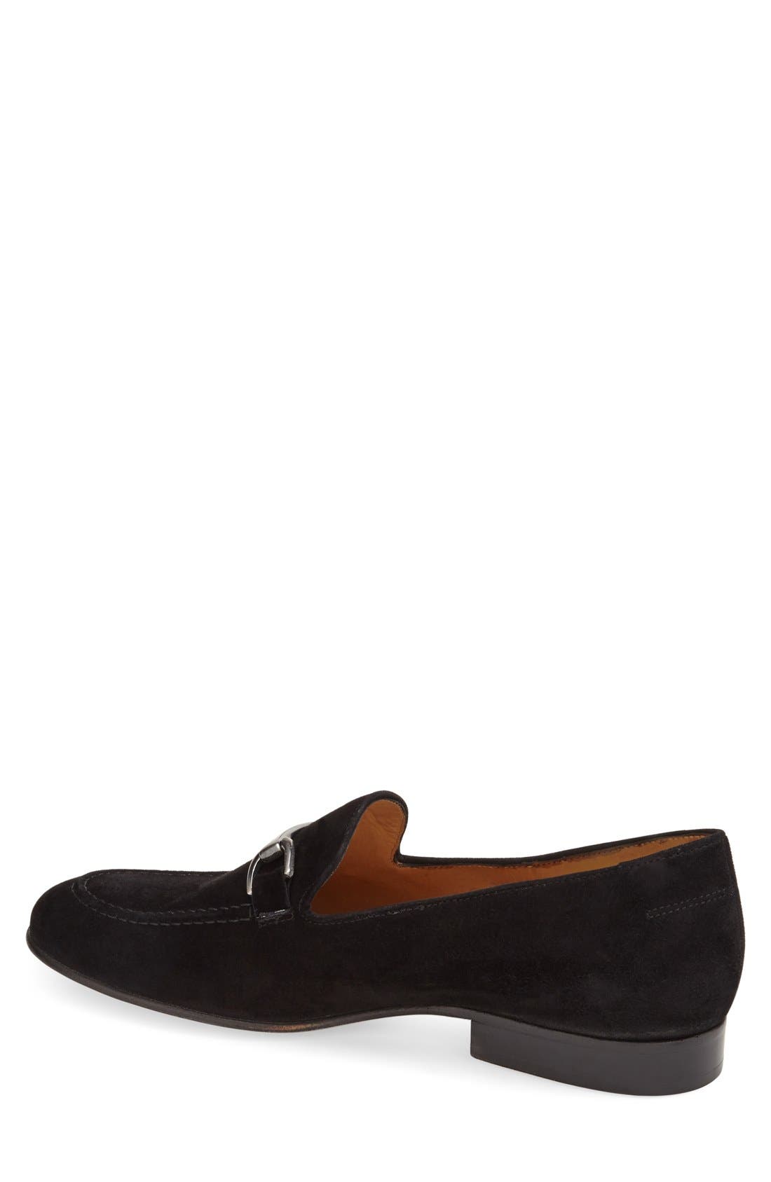 'Borcelo' Bit Loafer, Alternate, color, BLACK