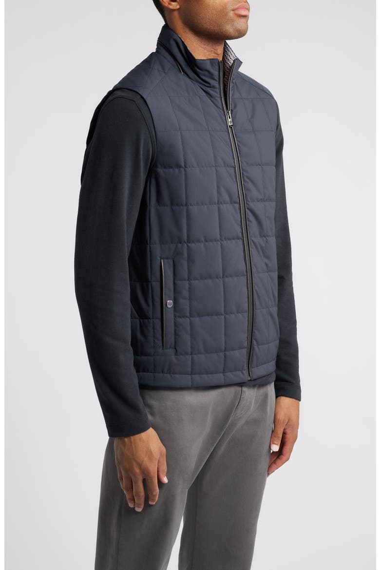 Box Quilt Vest, Alternate, color, NAVY