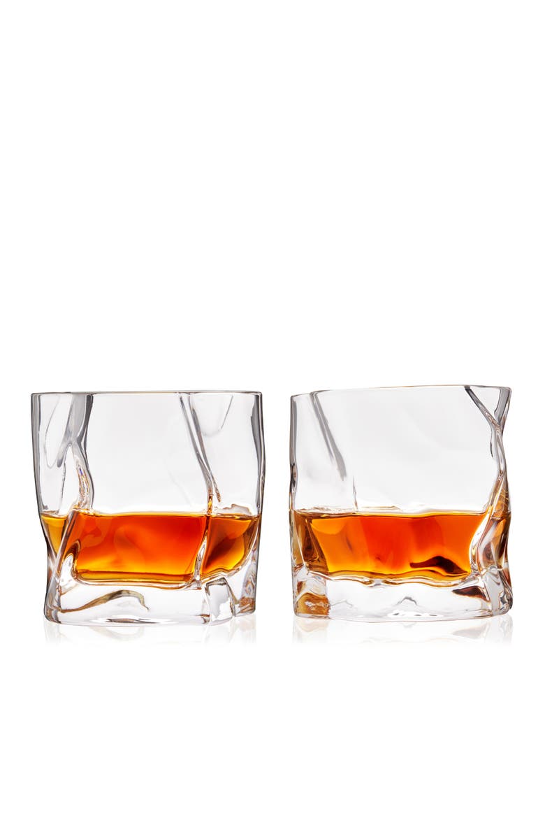 Crystal Molten Tumblers Set of 2, Alternate, color, Clear