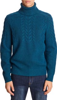 PAISLEY & GRAY Cable Stitch Turtleneck Sweater