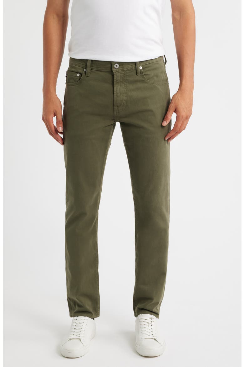 Tellis Stretch Sateen Modern Slim Pants (Nordstrom Exclusive), Main, color, URBAN GREEN