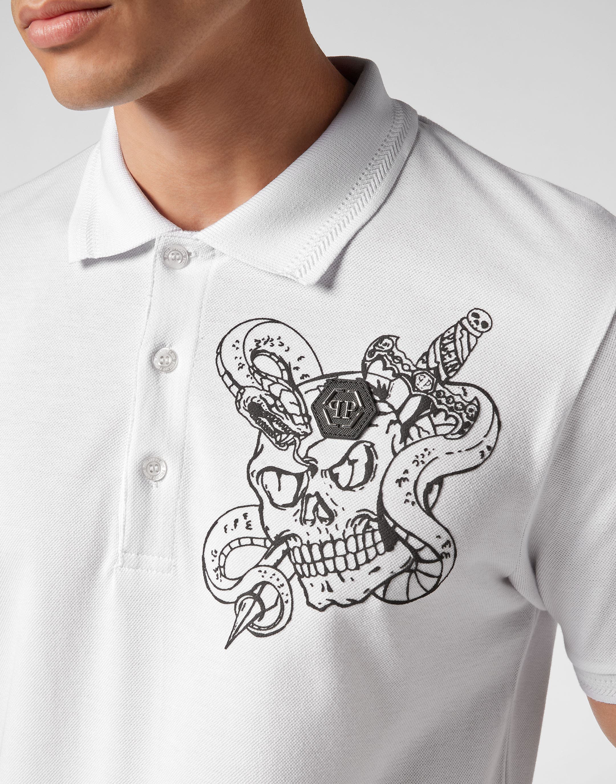 PHILIPP PLEIN Slim Fit Polo Shirt Snake Men (Men) | Nordstrom