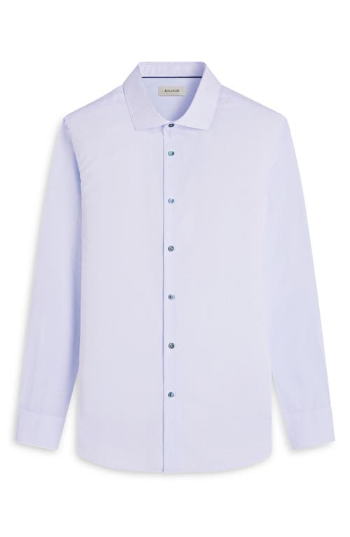 Bugatchi Axel Diamond Jacquard Cotton Button-up Shirt In Salt