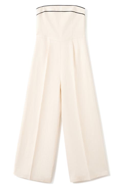 Mono Corso Strapless Linen Jumpsuit