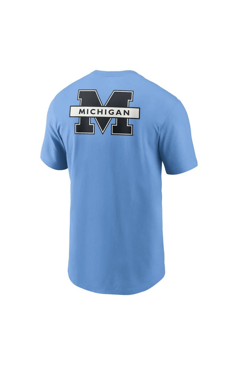 Jordan Brand Men's Jordan Brand Valor Blue Michigan Wolverines Record Shattered 2-Hit T-Shirt, Alternate, color, Light Blue