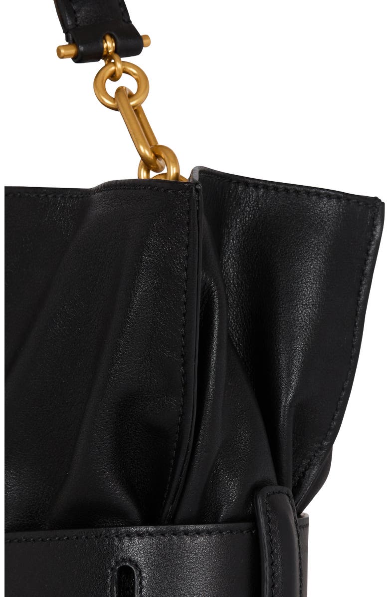Balmain Medium Anthem Leather Tote, Alternate, color, Black