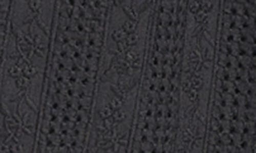 Shop Wayf Eve Eyelet Embroidery A-line Midi Dress In Black