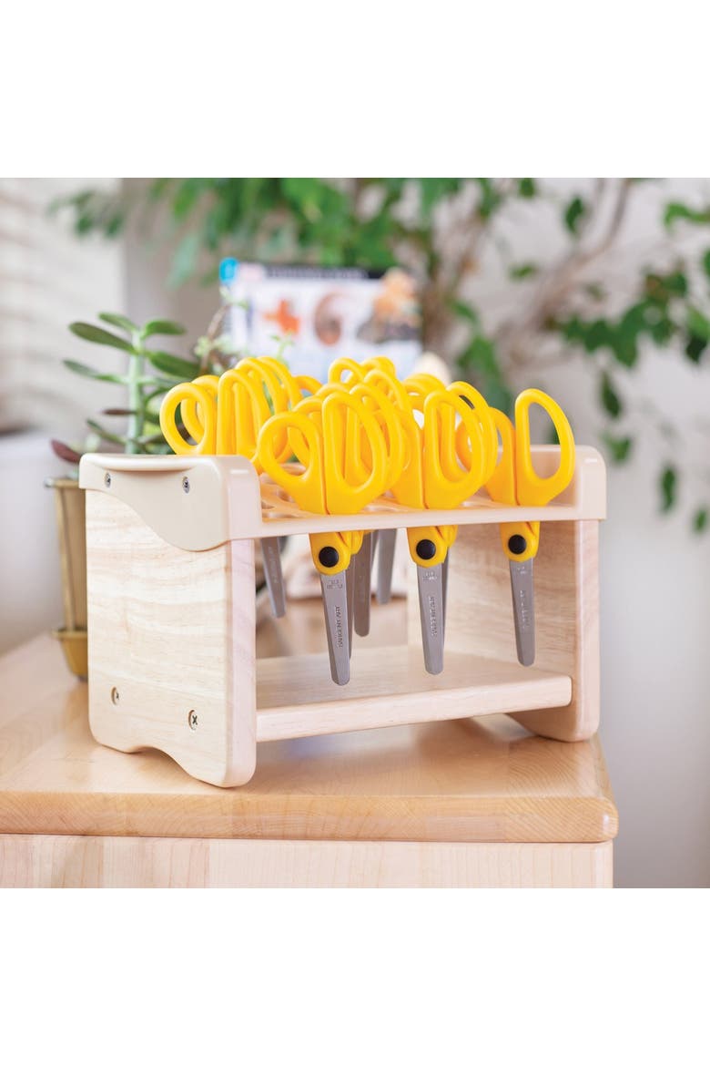 Tabletop Scissor Stand - Holds up to 30 Scissors, Alternate, color, Brown