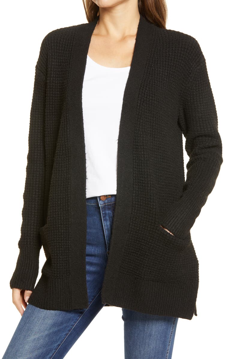 Caslon<sup>®</sup> Open Front Cardigan Sweater, Main, color,