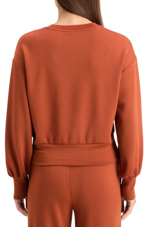 Scotch & Soda Balloon Sleeve Sweatshirt In Rust
