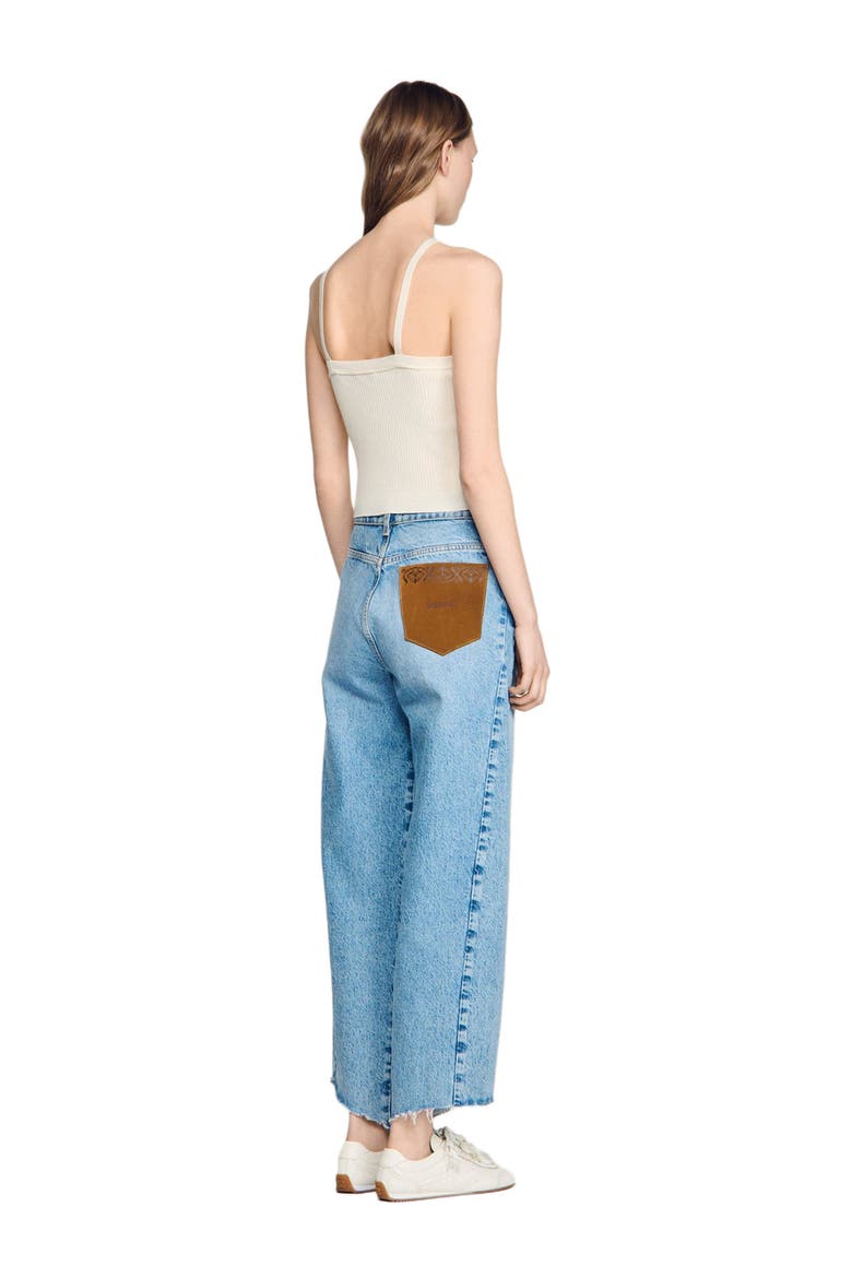 Short ribbed knit top, Alternate, color, Ecru
