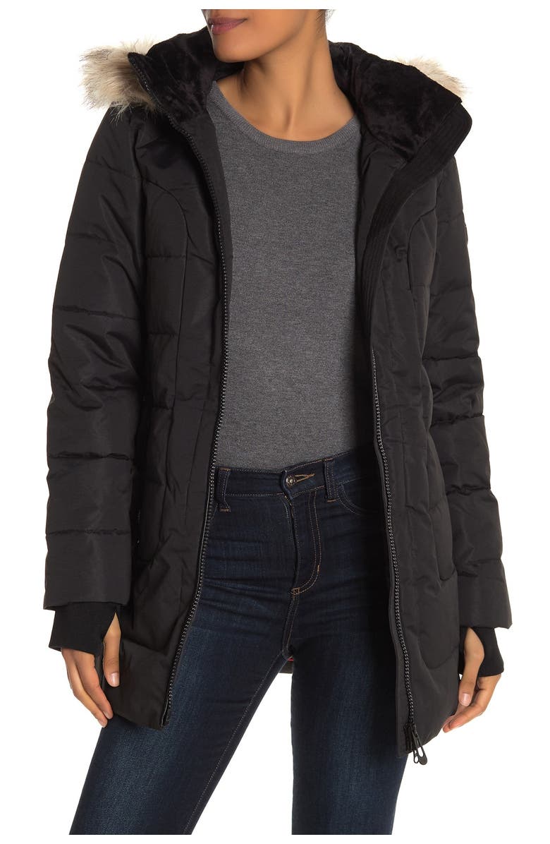 Noize Faux Fur Parka, Alternate, color, 