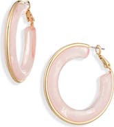 Cara Acrylic Hoop Earrings