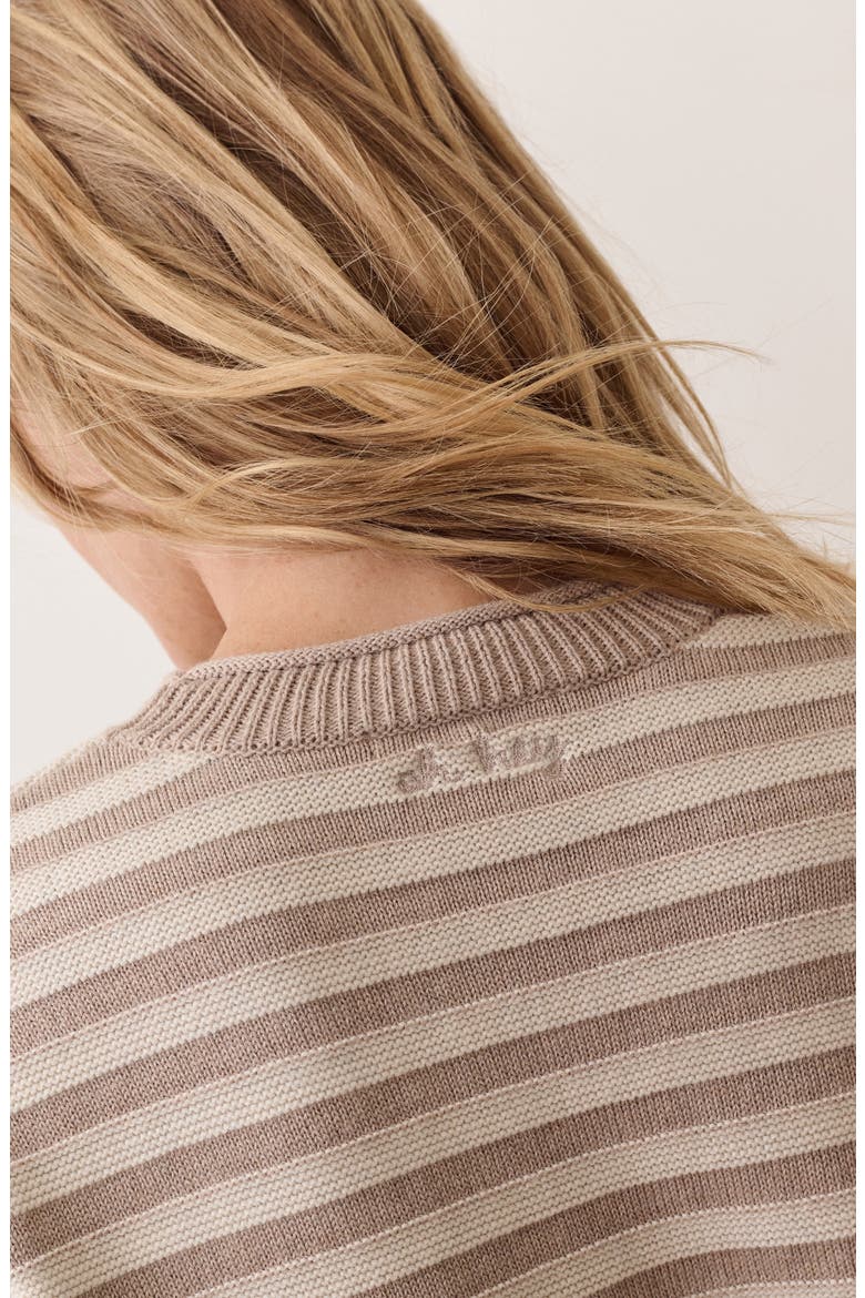 Suki Crewneck Sweater, Alternate, color, OATMEAL STRIPE
