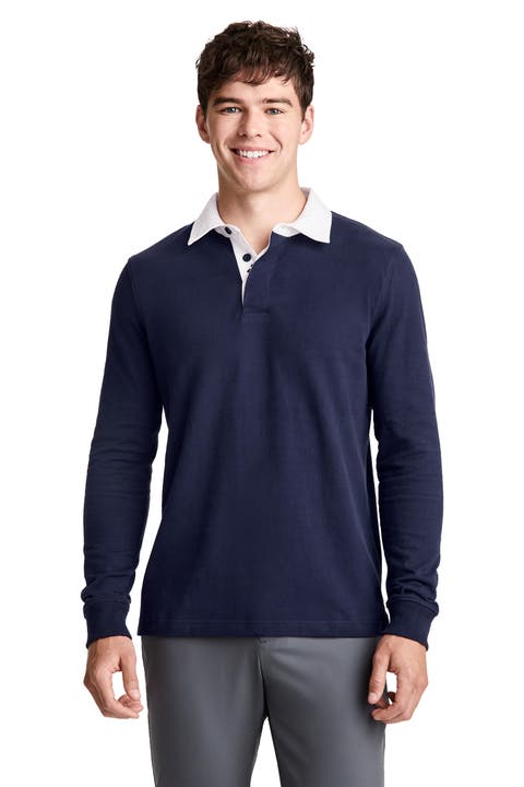 Men's 1876 Collection Long Sleeve Rugby Polo