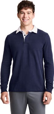Jockey Mens Jockey 1876 Collection Long Sleeve Rugby Polo