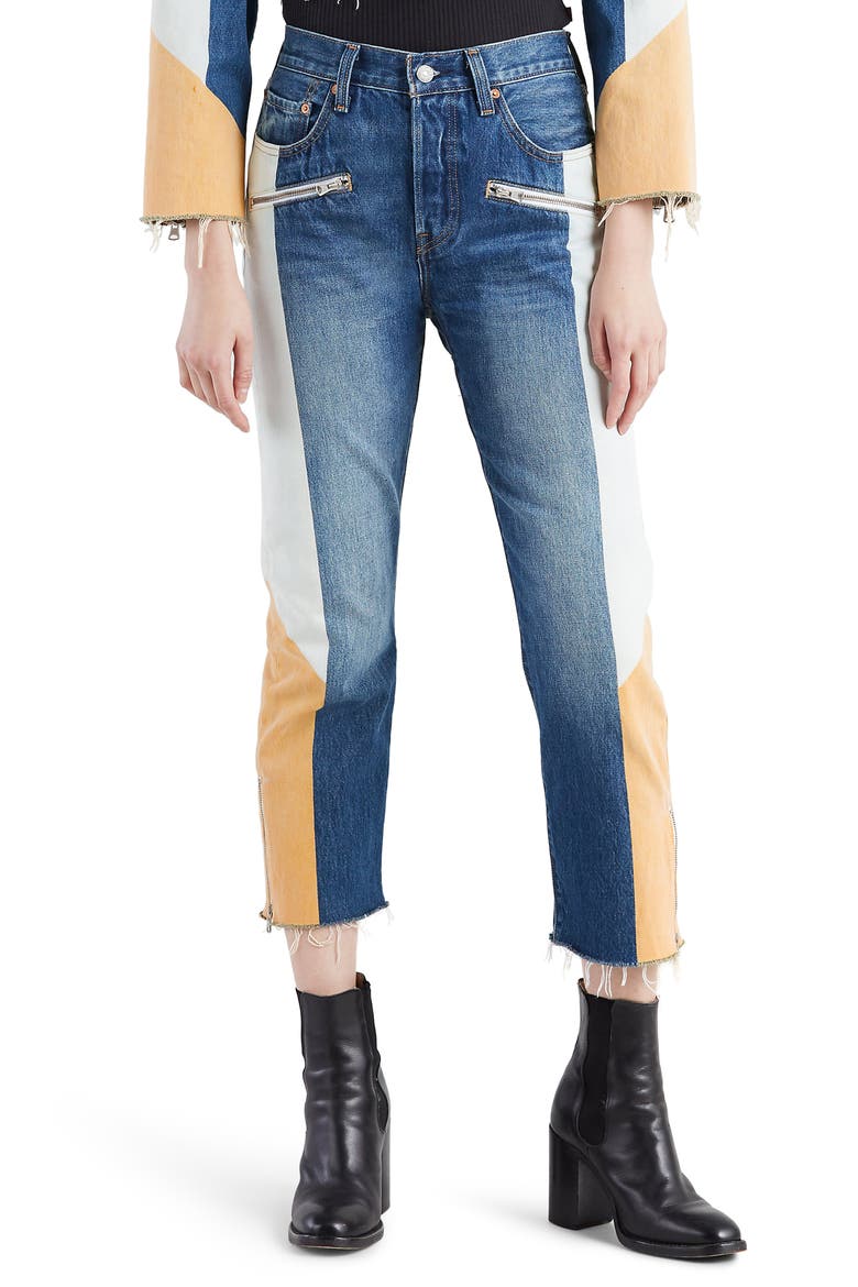 Levi's® 501® Moto Crop Jeans, Main, color, SHOW TEETH