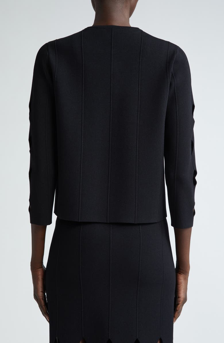ST. JOHN Milano Knit Cutout Sleeve Cardigan, Alternate, color,