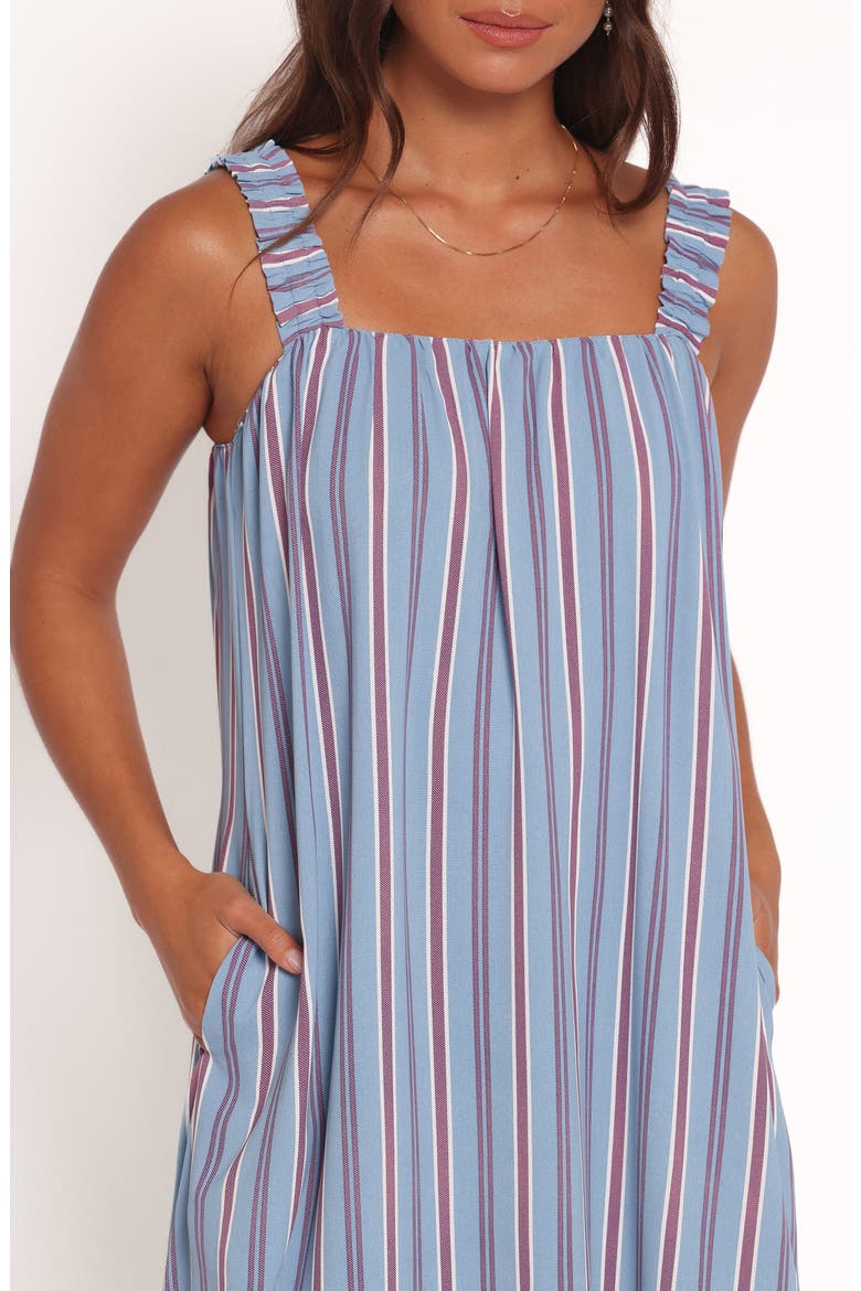 Alessandra Stripe Cotton Maxi Dress, Alternate, color, BLUE STRIPE