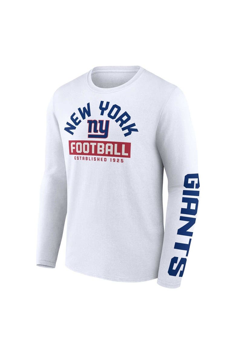 Men's Fanatics Branded White New York Giants Long Sleeve T-Shirt, Alternate, color, White
