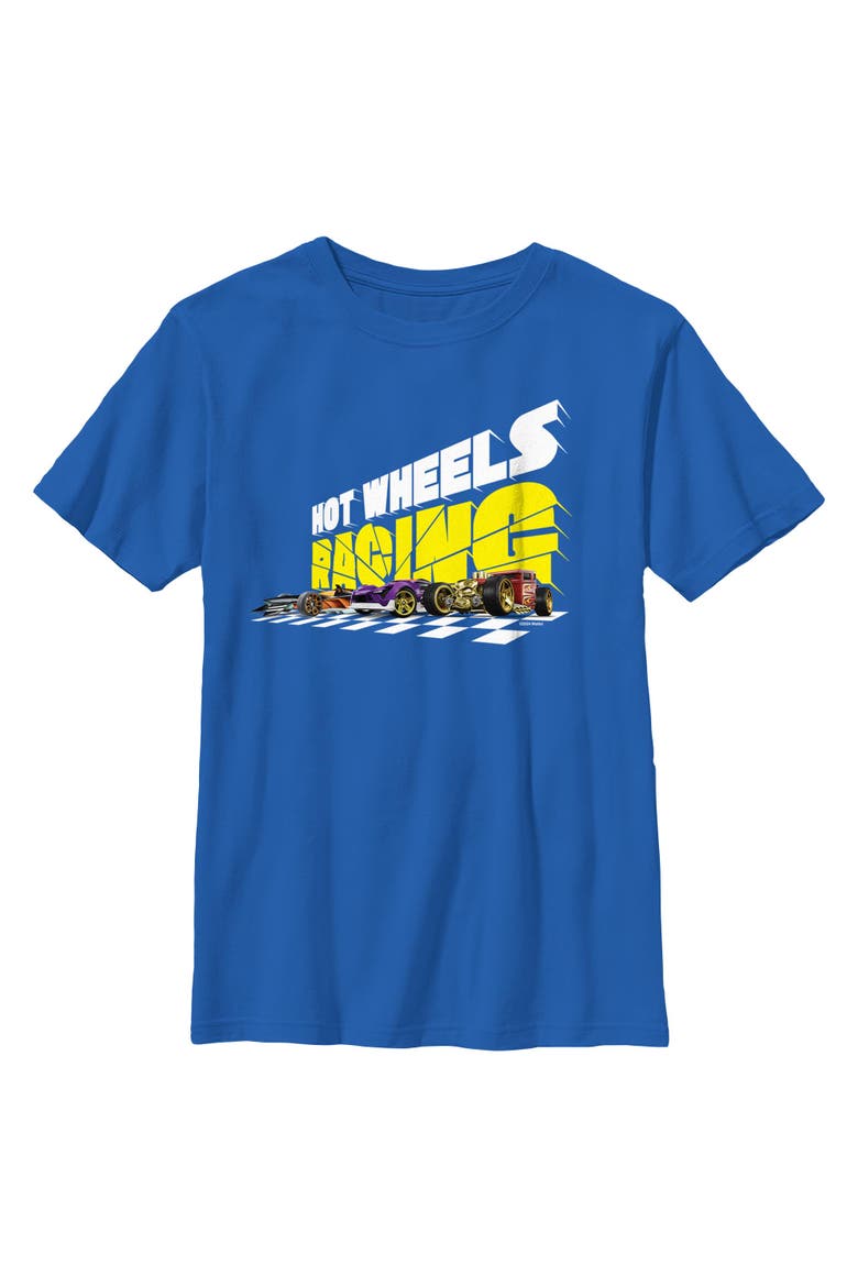 Boy's Hot Wheels Racing Bold Lineup  Graphic T-Shirt, Main, color, Royal Blue