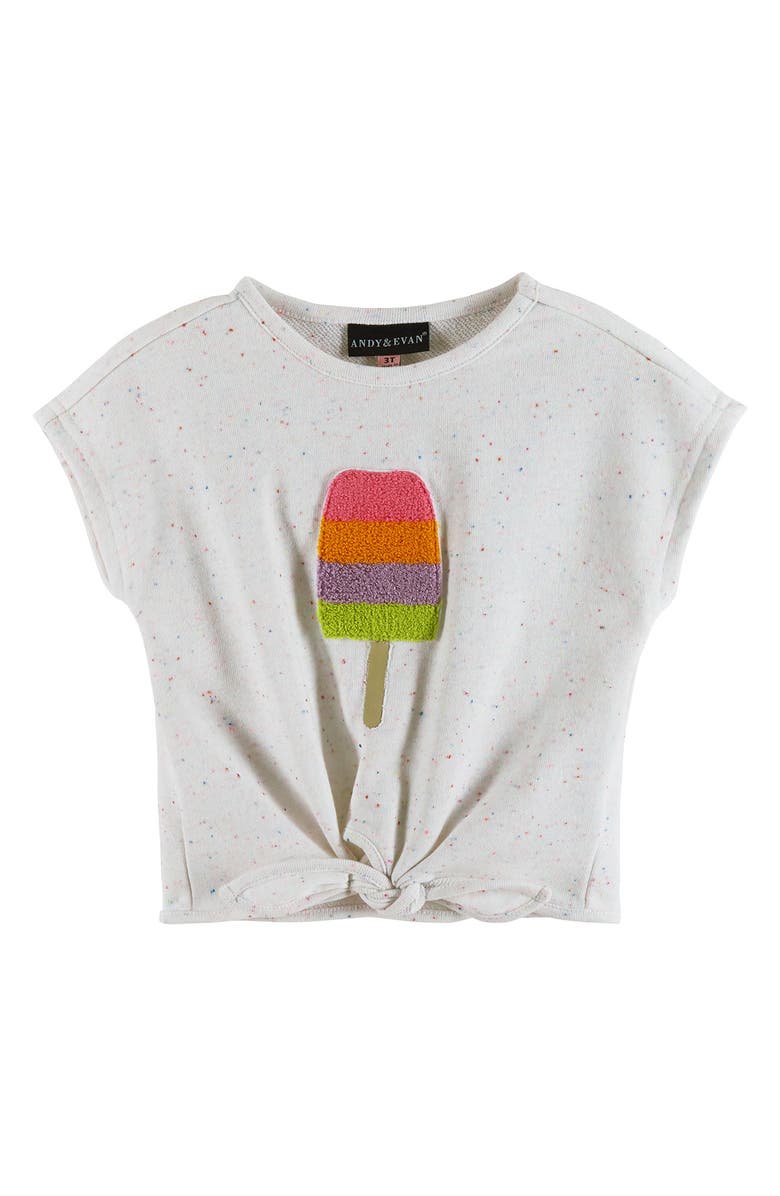 Andy & Evan Kids' Tie Front T-Shirt & Shorts Set, Alternate, color, 