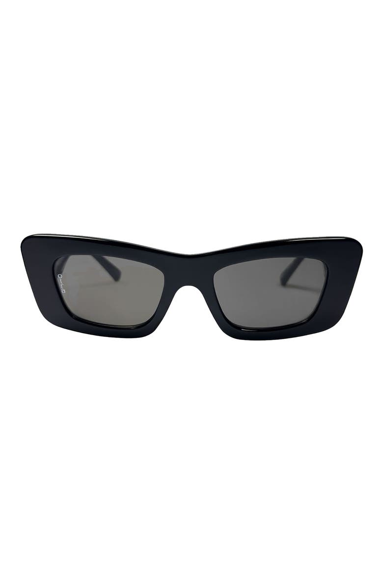 Zoe Cat Eye Sunglasses, Main, color, BLACK/ SMOKE