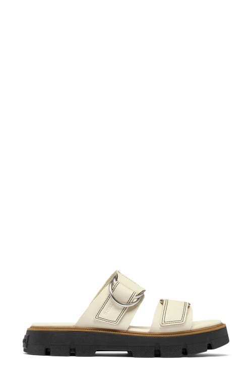 Sorel Rein Dual-grip Slide Sandals In Chalk/black