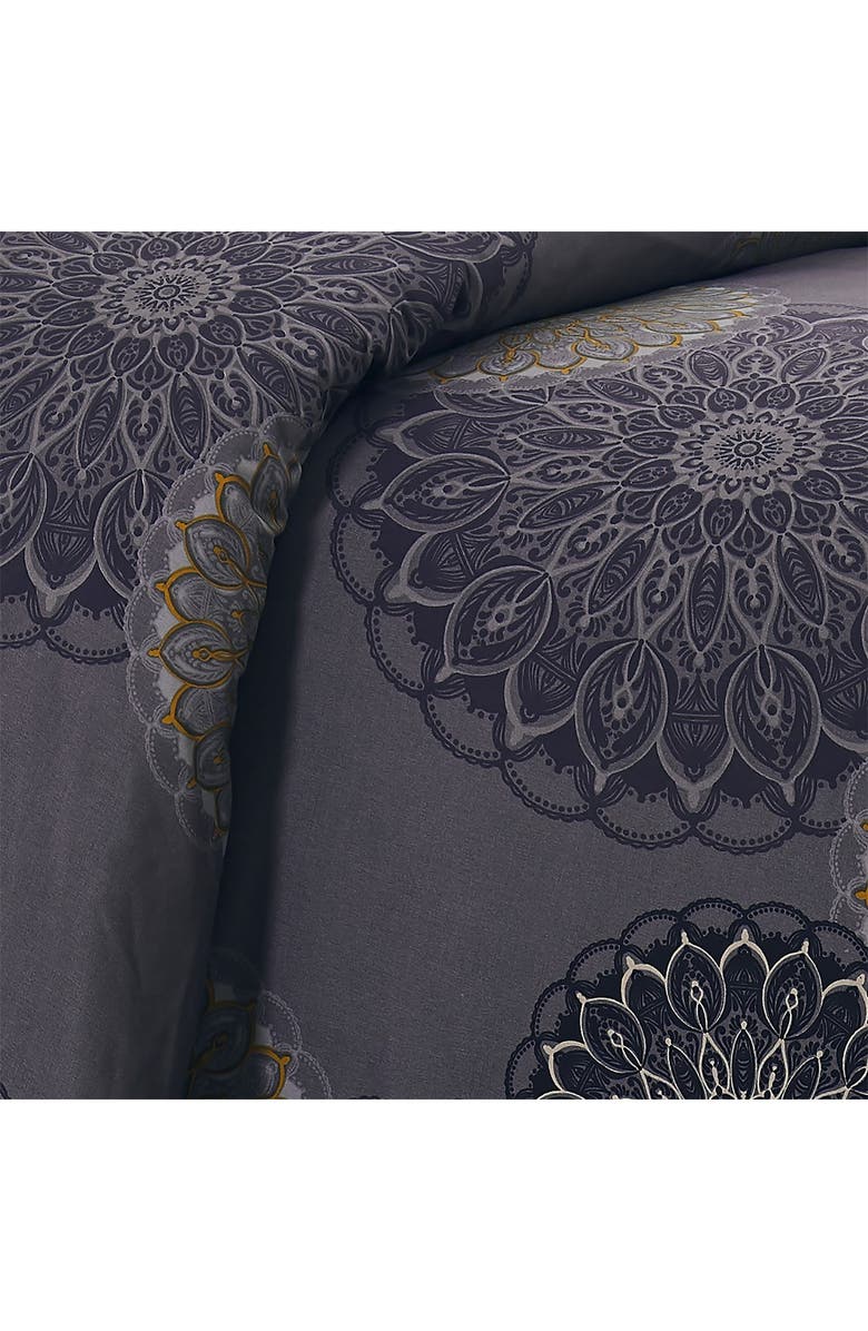 SOUTHSHORE FINE LINENS Premium Collection Oversized Comforter Set, Alternate, color, Midnight Floral Black