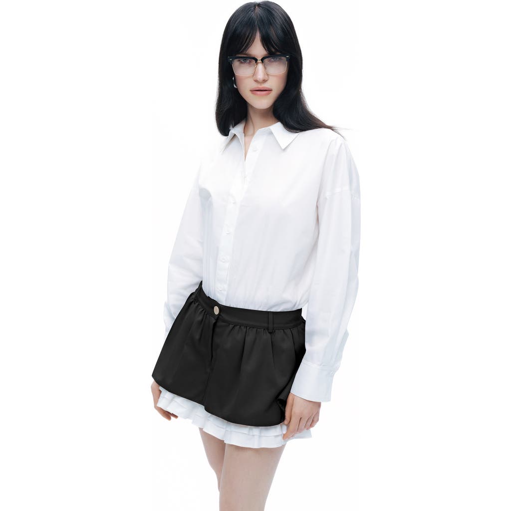 NOCTURNE NOCTURNE SHIRT COLLAR BODYSUIT